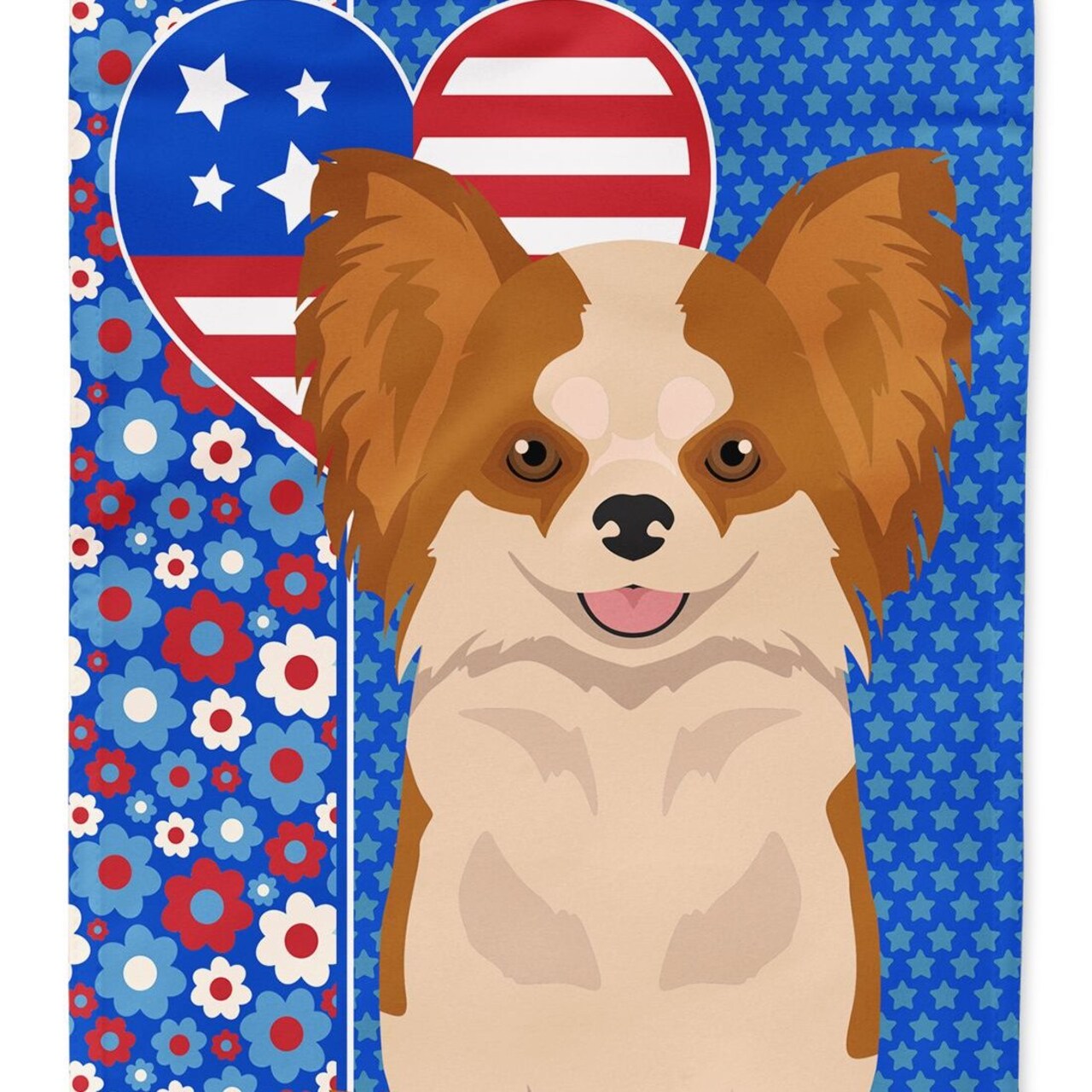 Edge Collections - 11.25" X 15.50" - Multicolor - American Patriotic Chihuahua Flag - 1 Piece